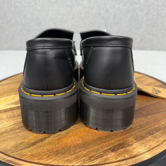 Dr Martens Adrian Quad Loafers Women's Size 8 Black Leather Tassel Platform - Picture 5 of 7